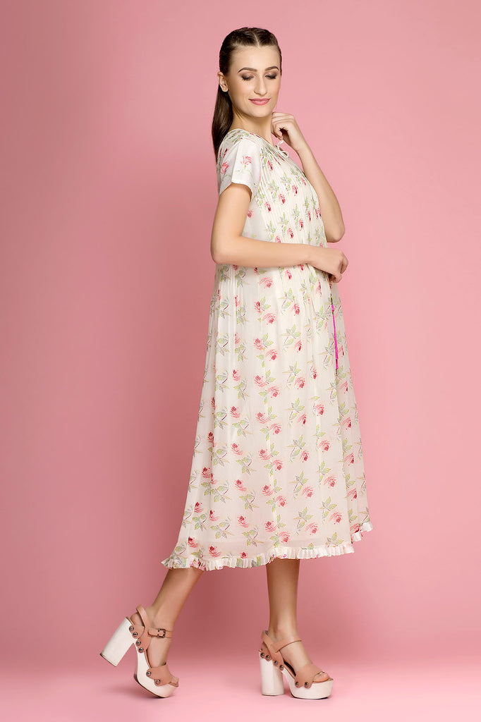 CARNIVAL-ROSE PINTUCKS