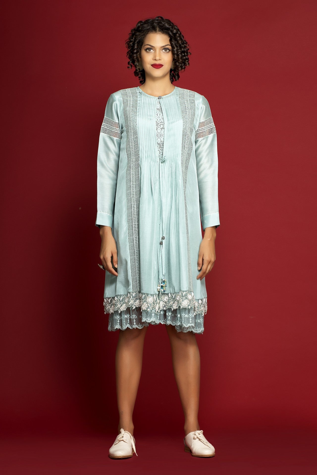 dress with many layers Elegant Layered Ruffle Mesh Dress For Women